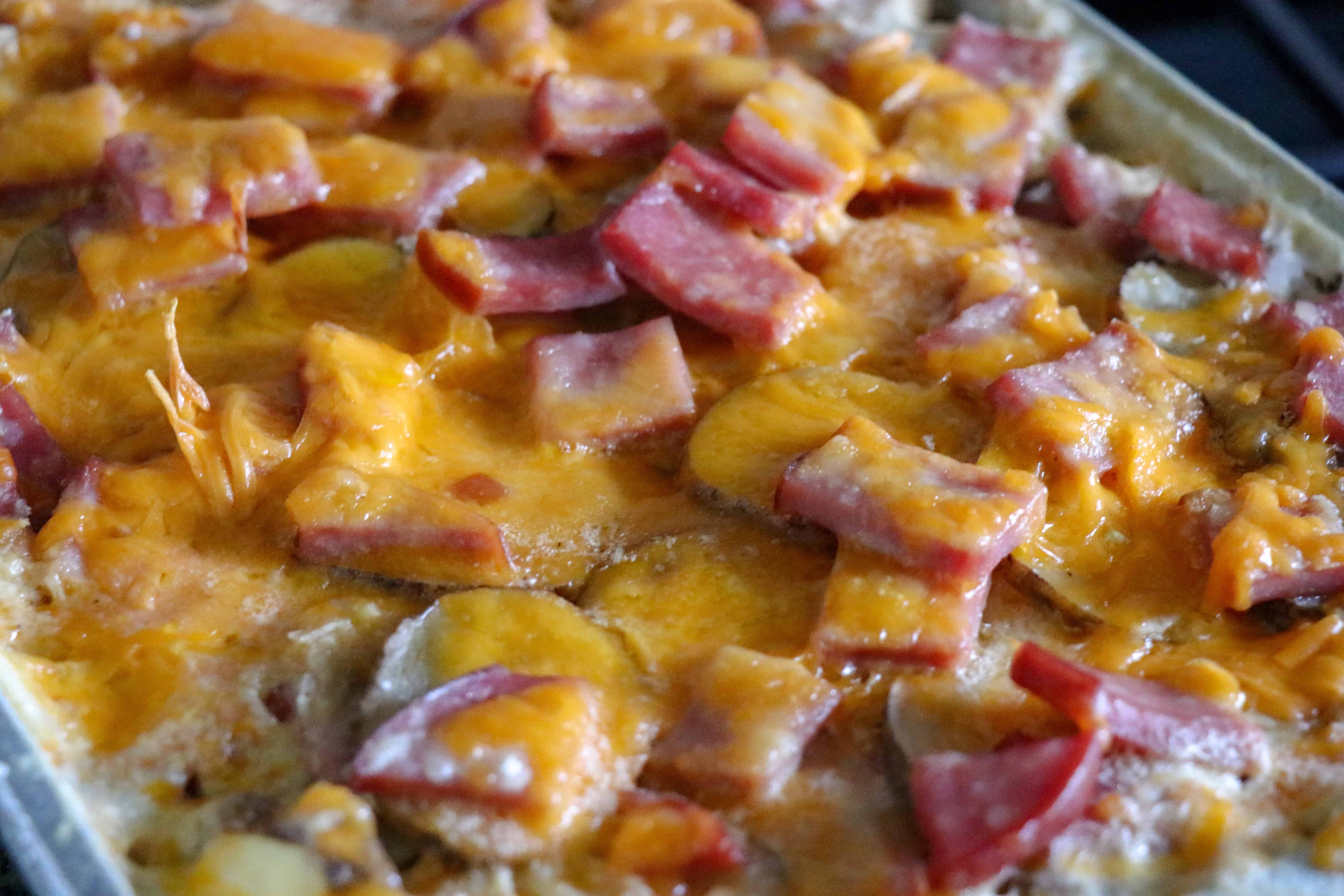 Ham Au Gratin potatoes easy, fast, delicious Belly Laugh Living