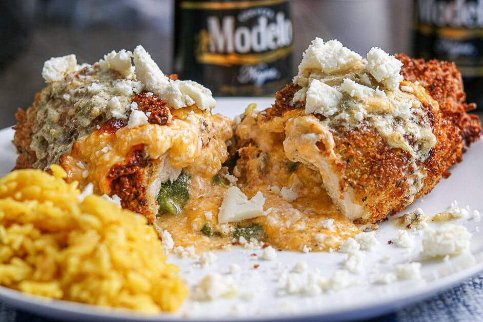 Air Fryer Chile Relleno Stuffed Chicken Breast Belly Laugh Living