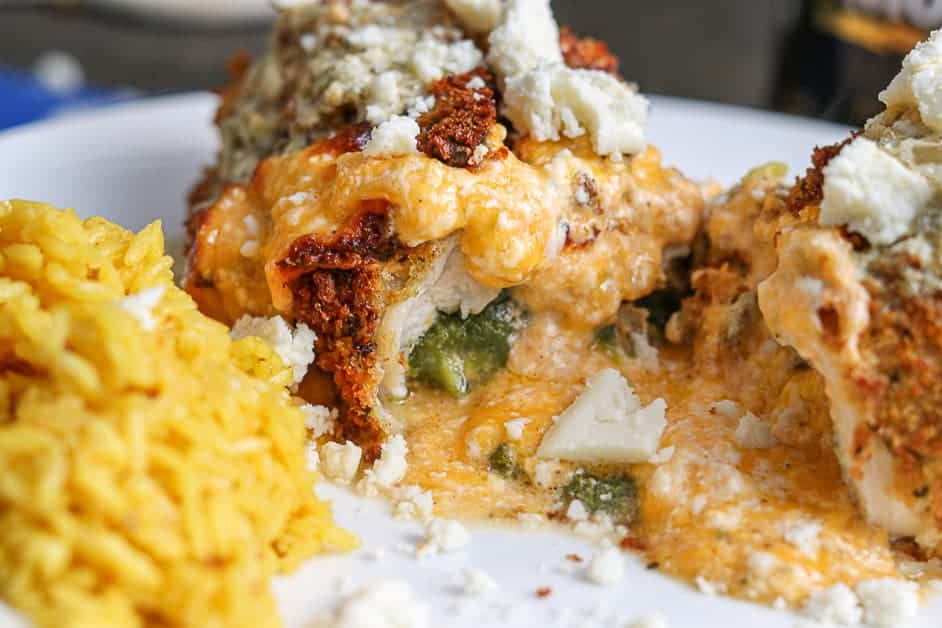 Air Fryer Chile Relleno stuffed Chicken Breast
