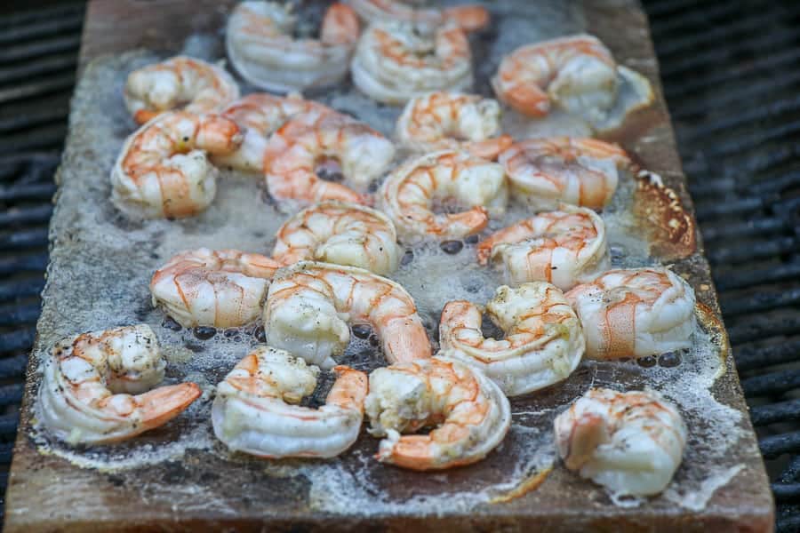 Salt block shrimp
