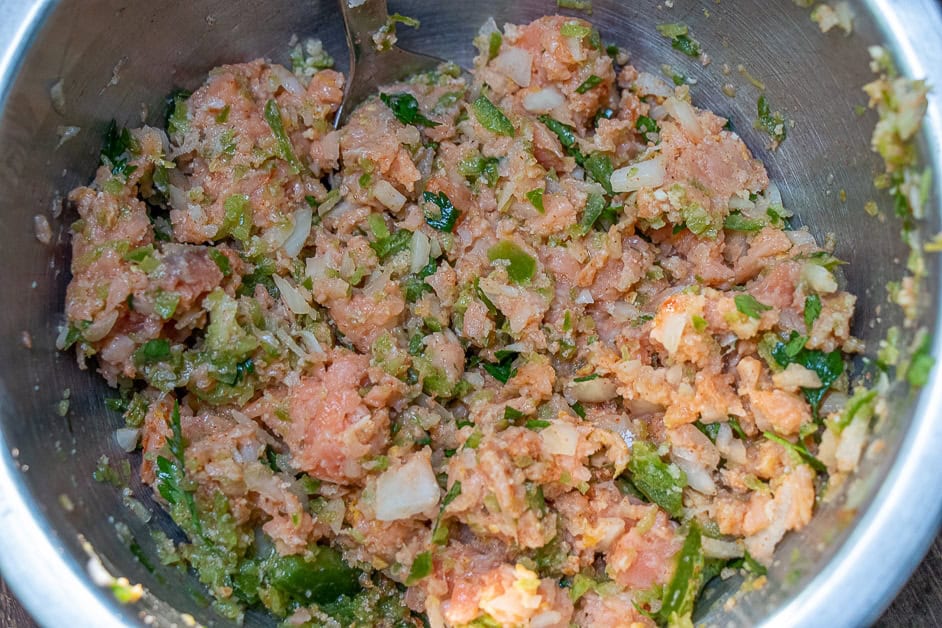 Making Air Fryer Salmon Cakes