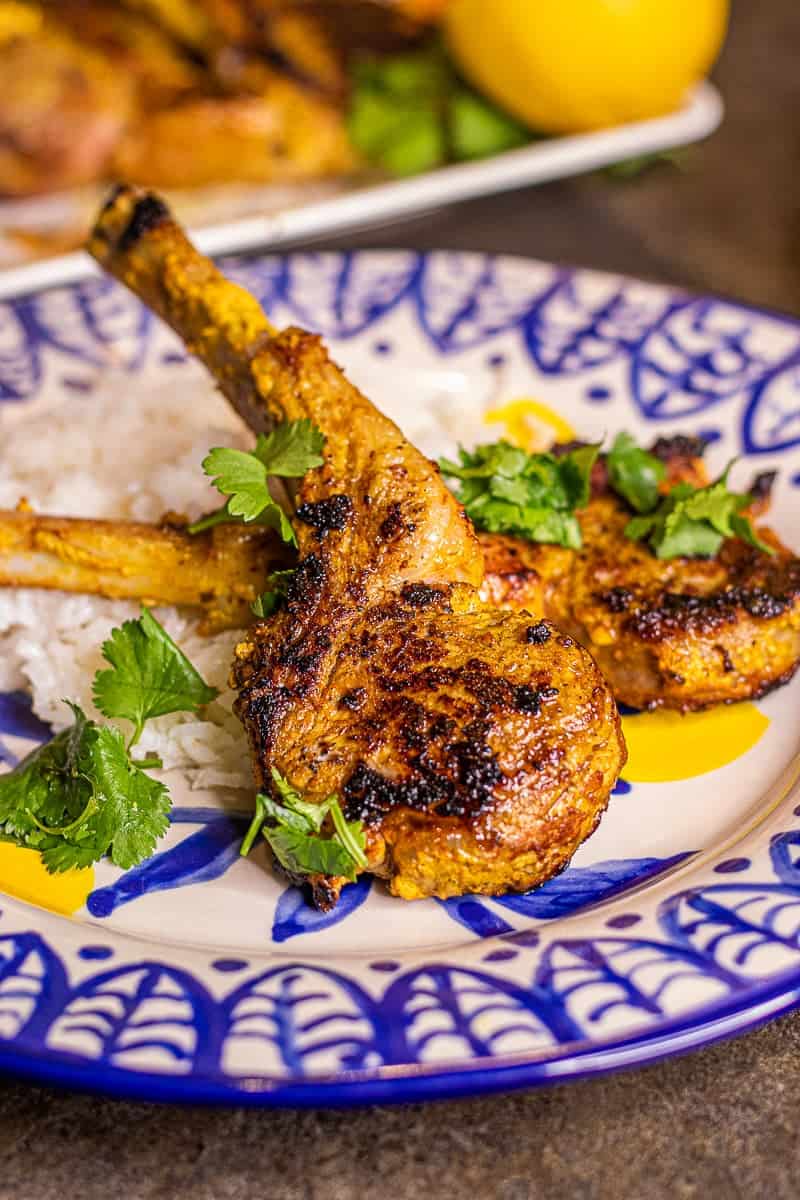 Lamb Chops with Spiced Yogurt Marinade