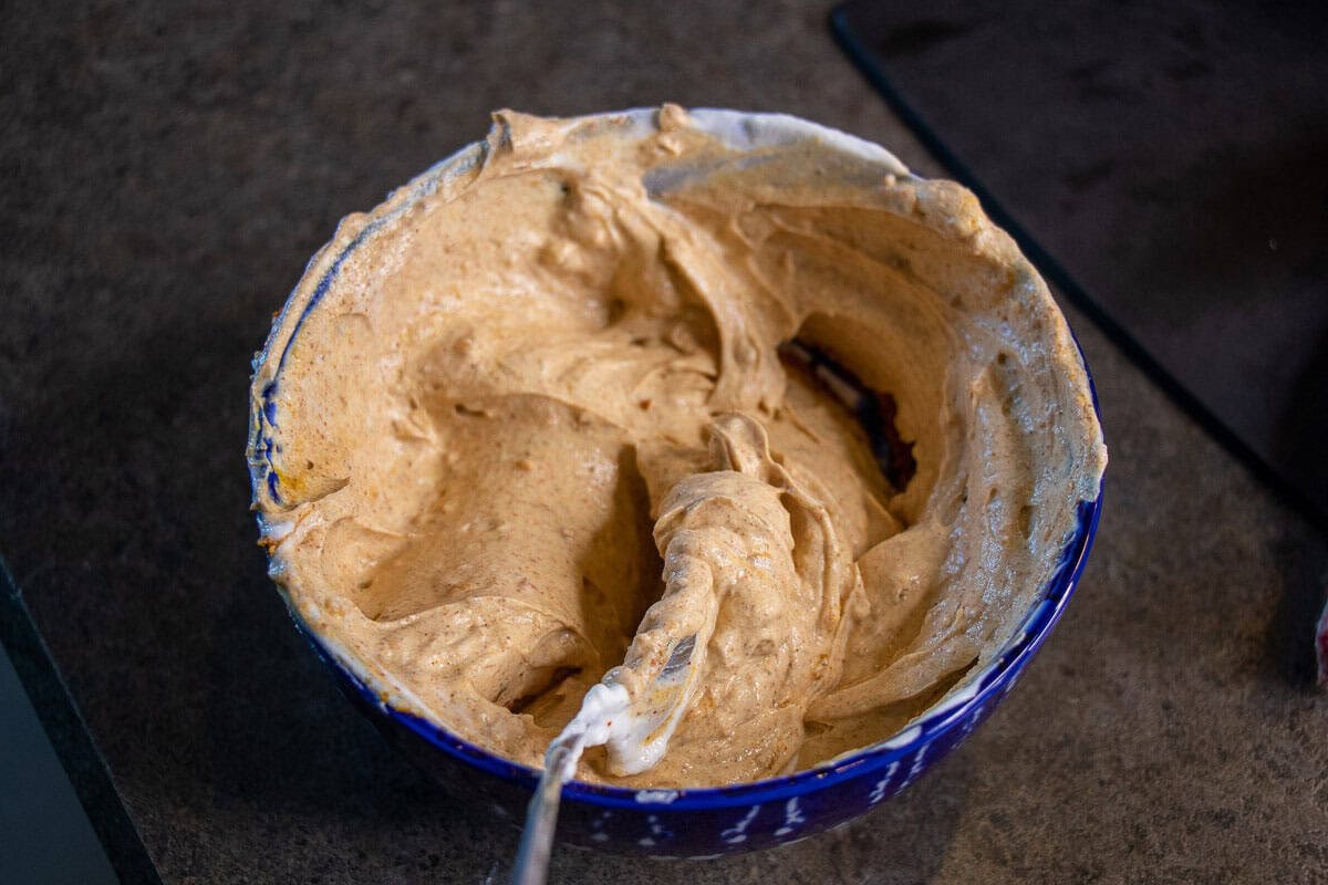 Yogurt and spices for lamb chop recipe