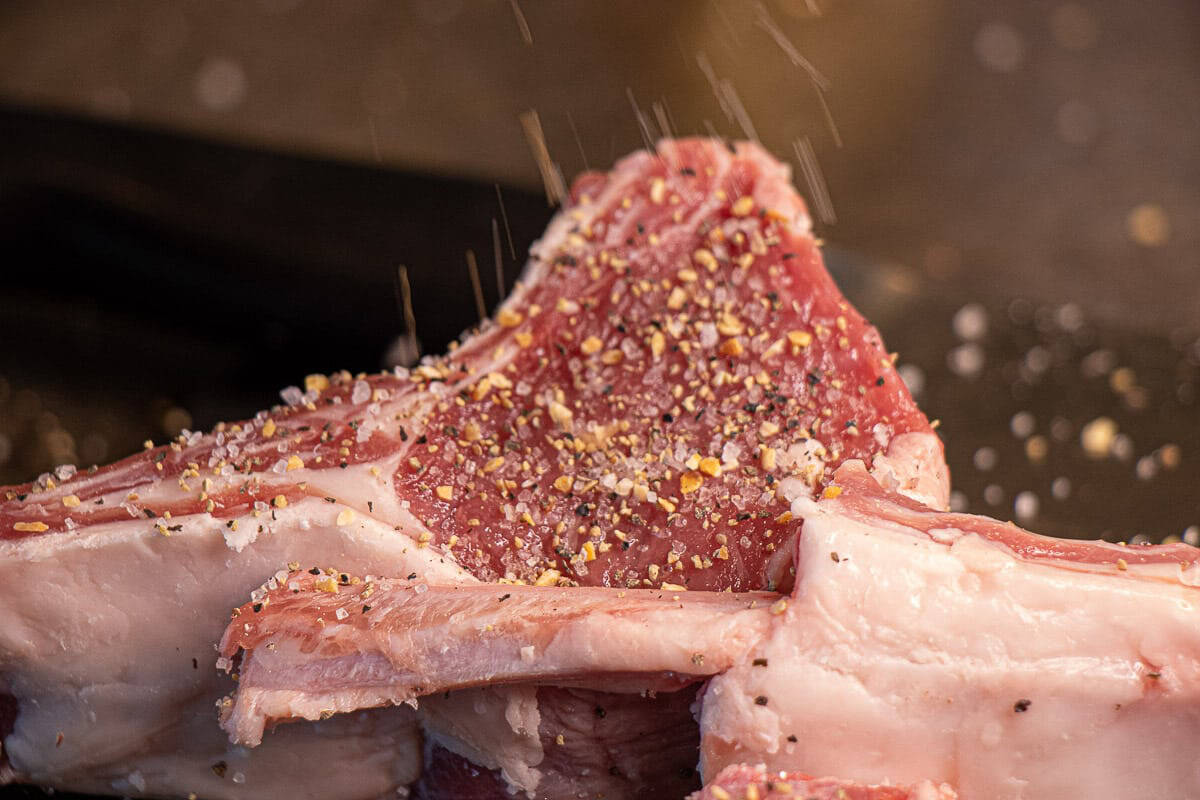 Lemon, salt, pepper and garlic