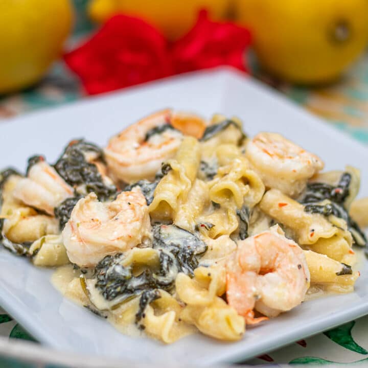 Lemon Pasta with Shrimp and Spinach - Belly Laugh Living