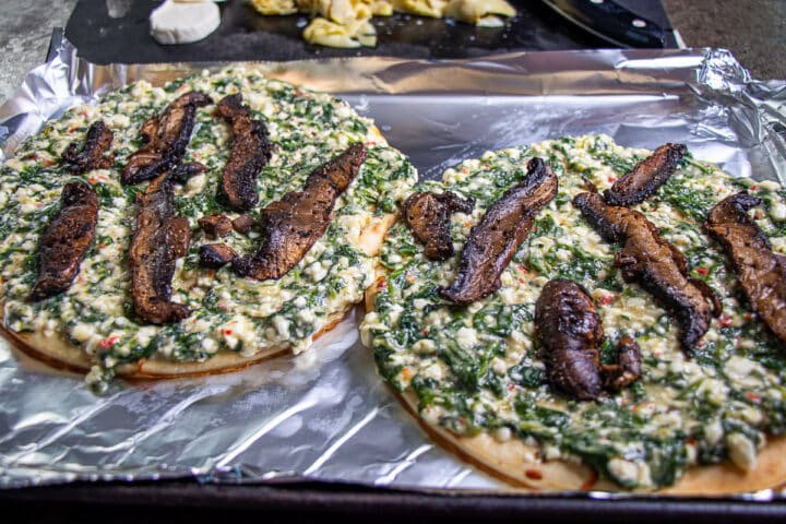 Spinach Artichoke Dip Pizza - Belly Laugh Living
